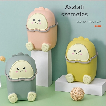 Kisméretű szemetes fedéllel, hálószobai és íróasztali használatra