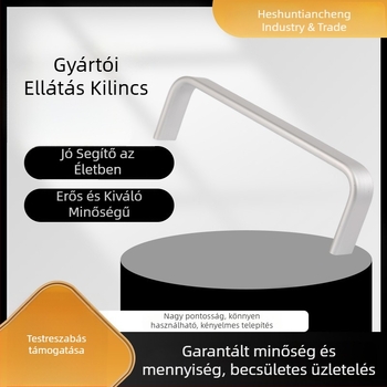 Modern minimalist aluminium ötvözet ajtófogantyú, ezüst színű, szekrényekhez és ruhásszekrényekhez