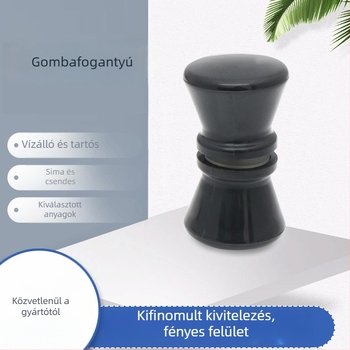 Gomba alakú fogantyú fürdőszoba és zuhanyajtóhoz, ABS krómozott felülettel, modern szürke