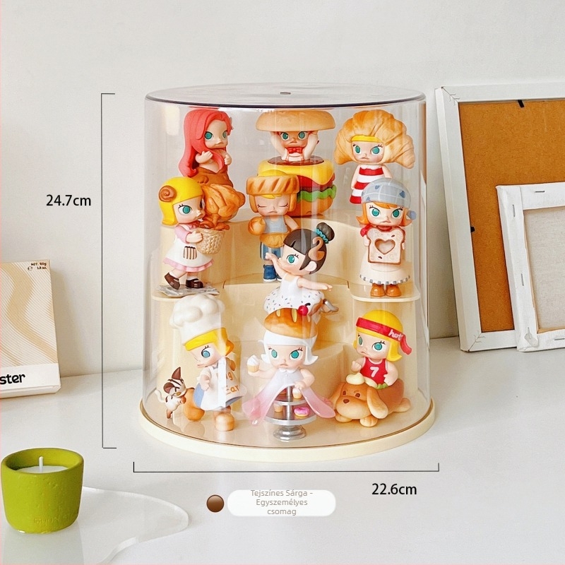 Forgó fedelű displayállvány blind-box figurákhoz és építőblokkokhoz