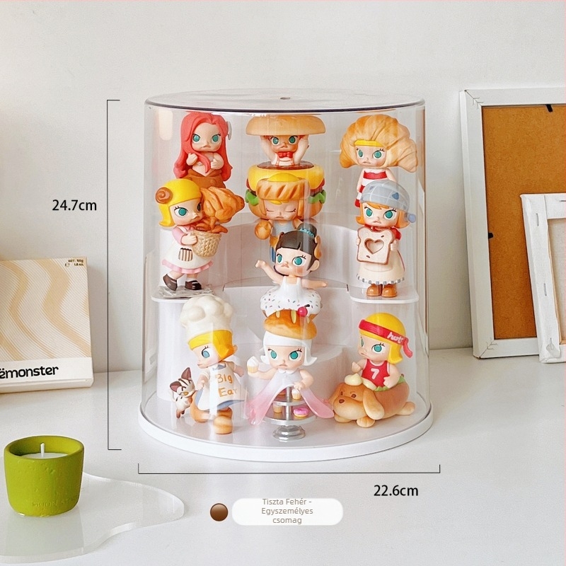 Forgó fedelű displayállvány blind-box figurákhoz és építőblokkokhoz