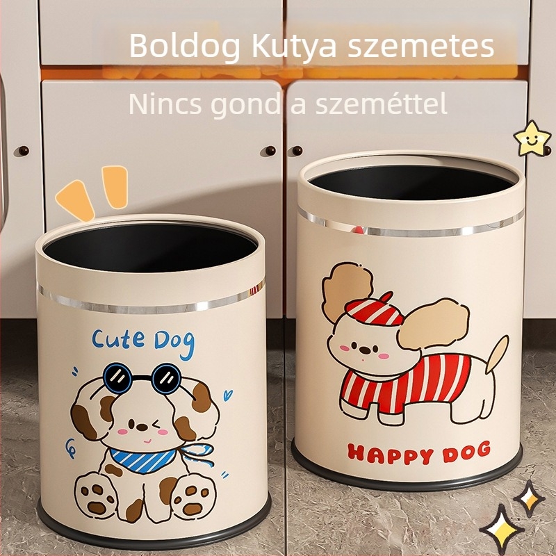 Nagy háztartási szemetes, 2025-ös modell, konyha, nappali, fürdőszoba és hálószoba.