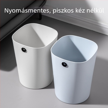 Modern minimalist műanyag szemetes, hordó alak, otthonra, a konyhába, a fürdőszobába, kollégiumba és irodába, kapacitás 4 L alatt