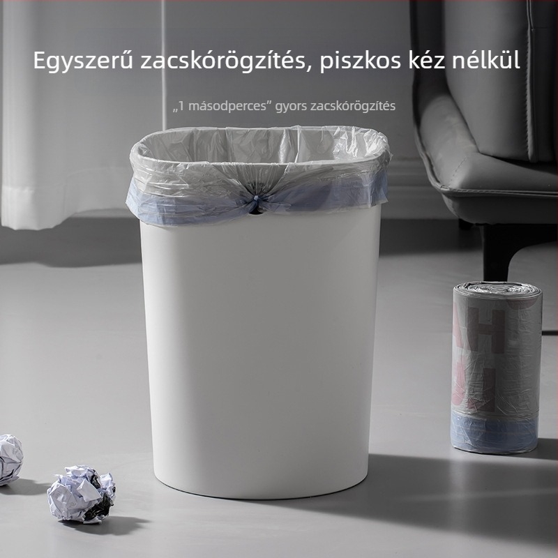 Modern minimalist műanyag szemetes, hordó alak, otthonra, a konyhába, a fürdőszobába, kollégiumba és irodába, kapacitás 4 L alatt