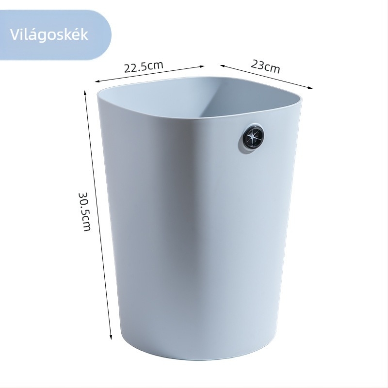 Modern minimalist műanyag szemetes, hordó alak, otthonra, a konyhába, a fürdőszobába, kollégiumba és irodába, kapacitás 4 L alatt