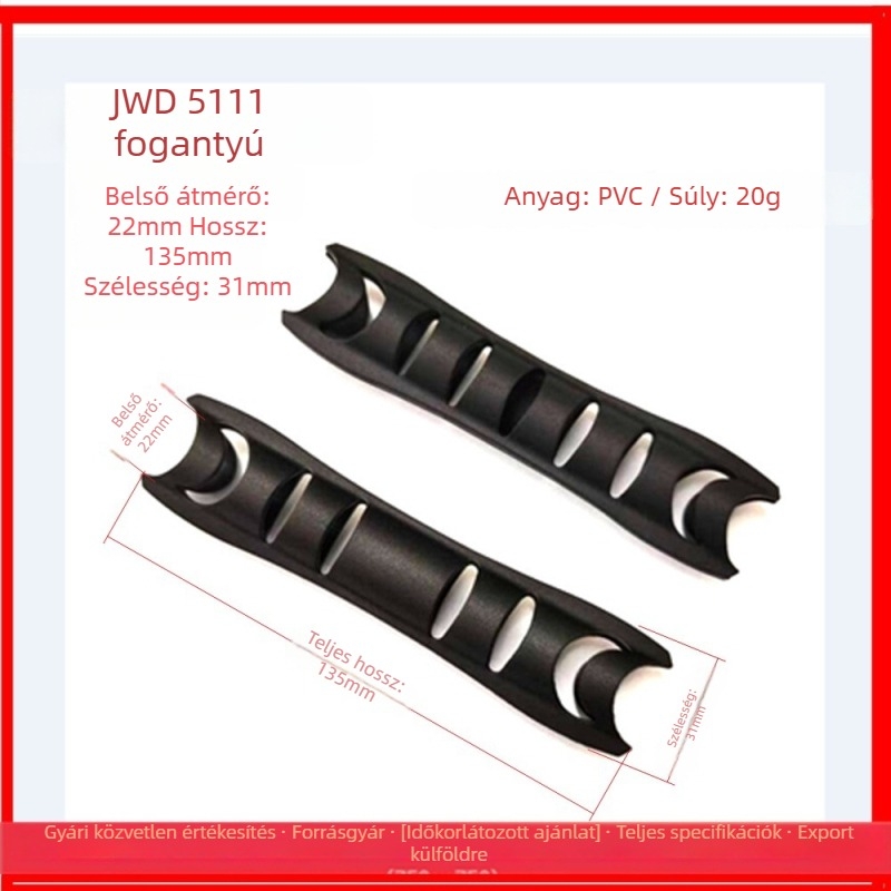 PVC bőröndfogantyú, puha üreges markolat, mozgatható fogantyú szövött pánttal, modell 5115