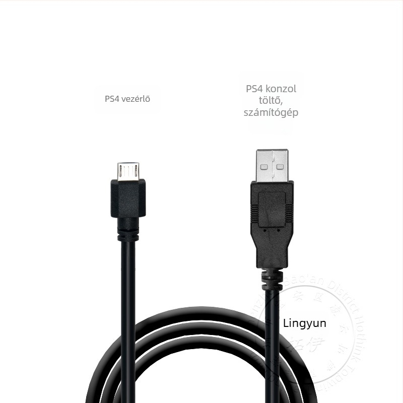 PS4 vezeték nélküli kontroller töltőkábel, USB adatkábel, rugalmas e-sport USB-kábel, gyors töltés, PS5-kompatibilis