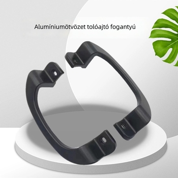 Alumíniumötvözet csúszóajtó fogantyú, C-alakú, felületi szerelésű, üveg erkélyhez, fekete