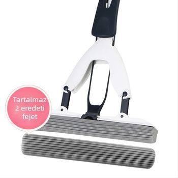 Miaojie szivacsos mop háztartási használatra, összecsukható, víz kinyomás, nedvszívó, nagy méret, kézi mosás nélkül