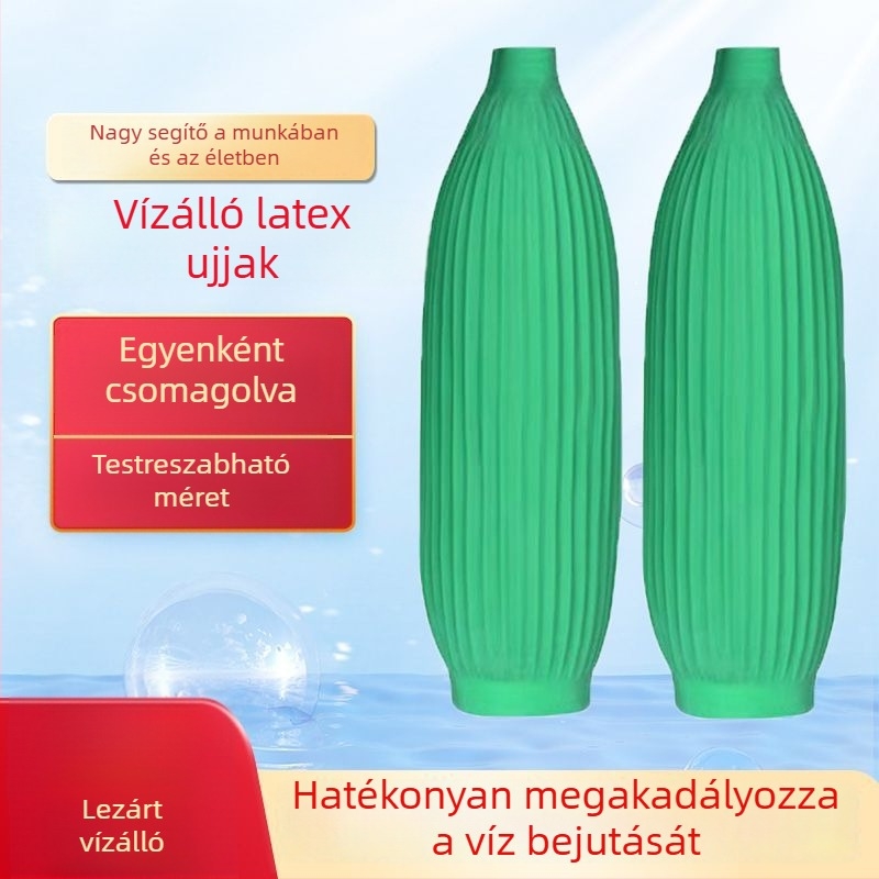 Latex vízálló ujjvédők, szennyeződés- és olajálló, vastított és meghosszabbított kivitel, sav- és bázisállóak, ipari védelemhez