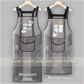 TPU átlátszó, vízálló kötény otthoni konyhához és étteremhez, olajálló, uniszex, divatos stílus, mosogatáshoz és tengeri ételek előkészítéséhez