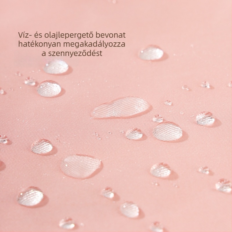 Vízálló kötény dupla zsebbel, nyuszi mintás, cateringhez, olaj- és szennyeződésálló