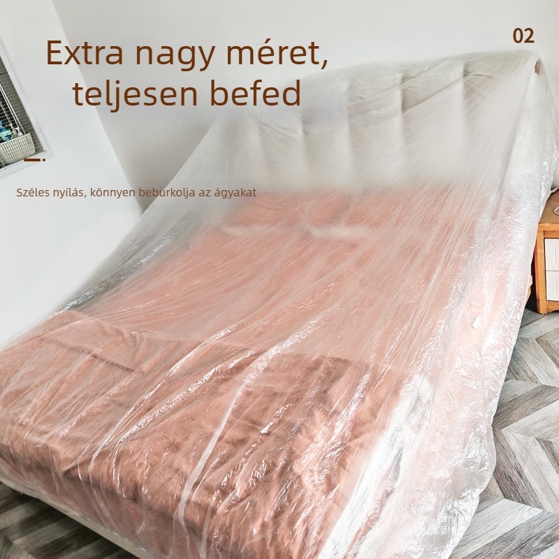 Egyszer használatos kanapé- és étkezőporvédő, rugalmas szalaggal, háztartási készülékek porvédője és ágyvédő