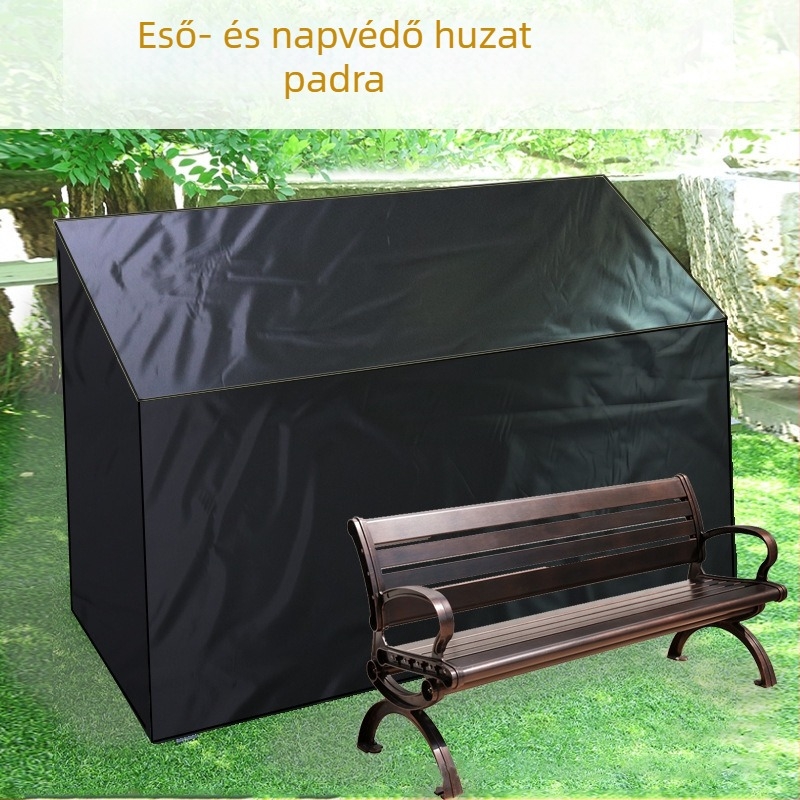 Fekete kültéri padvédő huzat