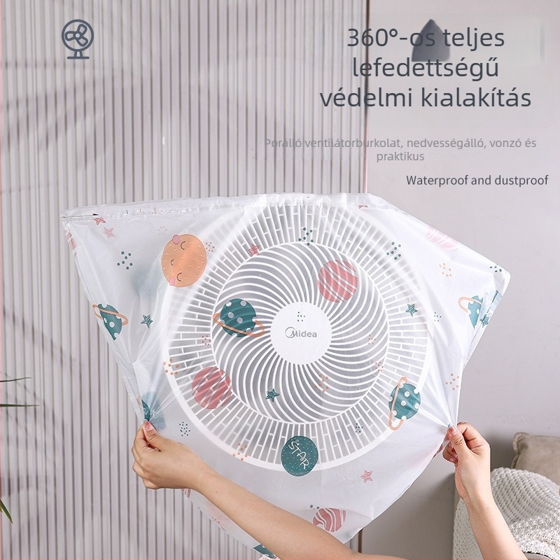 Padlóra álló ventilátor teljes körű porvédő takaró, univerzális, PEVA anyag, olasz stílus, otthoni használatra