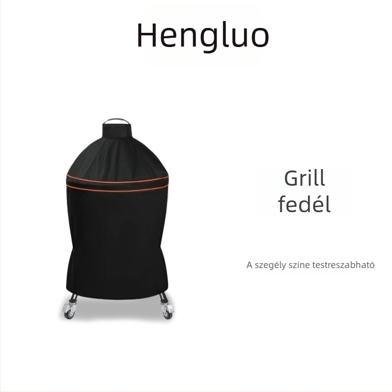 Fekete grillsütővédőfedél, por- és vízálló