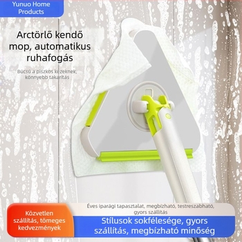 Kis háromszög alakú mikroszálas mop klipsz a kendőhöz, otthoni használatra, érintésmentes fal- és padlótisztításra, por eltávolítására.