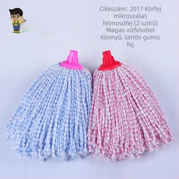 Mikroszálas fonalból készült mop fej, nedvszívó, könnyű, egypontos mophoz