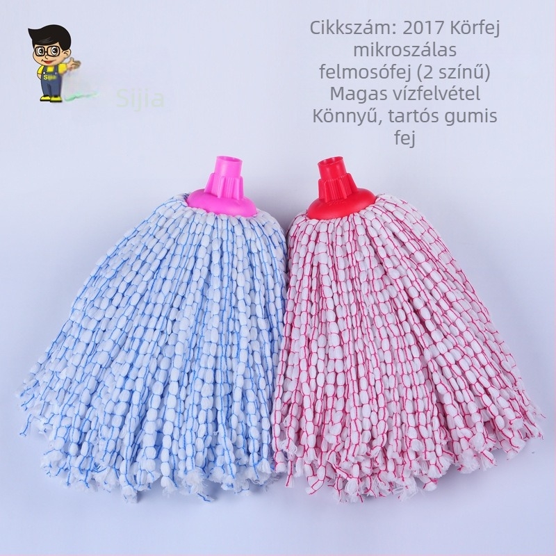 Mikroszálas fonalból készült mop fej, nedvszívó, könnyű, egypontos mophoz