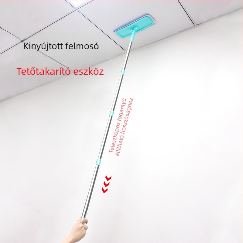 Többfunkciós mop mennyezet és falak tisztítására, levehető fejjel, magas helyek tisztításához
