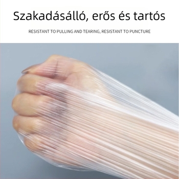 Egyszer használatos klíma porvédő, rugalmas, vastagabb, átlátszó műanyag húzózsinórral