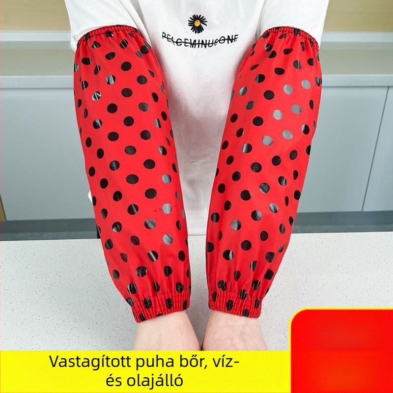 Felnőtteknek szánt bőr konyhai védőhüvely, hosszú, vízálló, olajálló, ellenáll a szennyeződésnek és kopásnak, uniszex