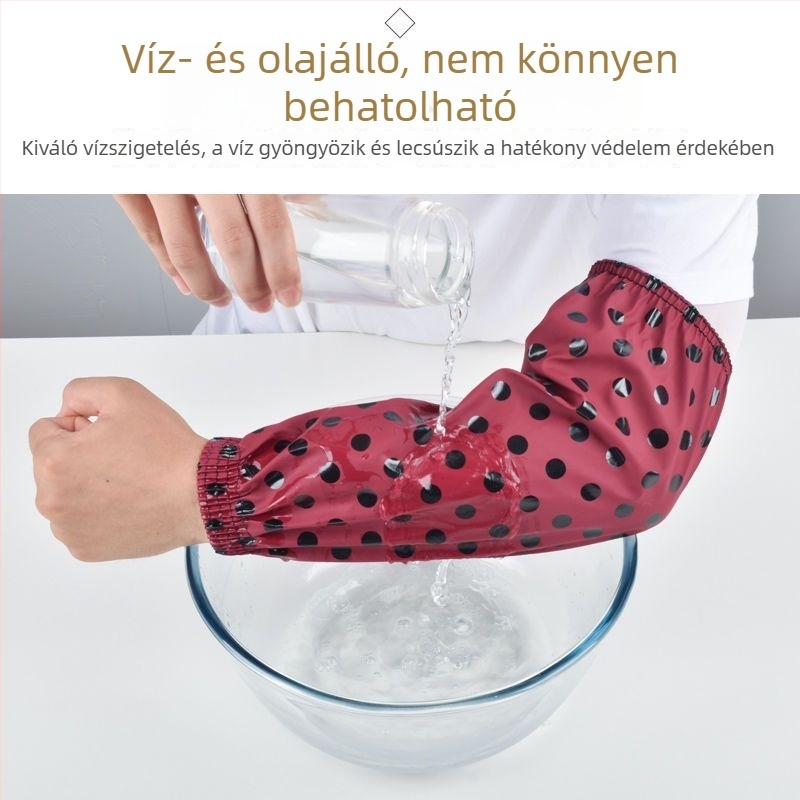 Felnőtteknek szánt bőr konyhai védőhüvely, hosszú, vízálló, olajálló, ellenáll a szennyeződésnek és kopásnak, uniszex