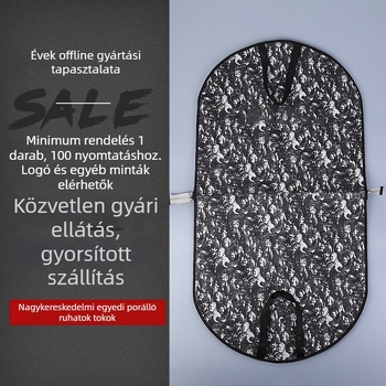 Magas minőségű Oxford anyagból készült összecsukható utazó öltöny porvédő, átlátszó cipzárral záródó ruhatartó táska