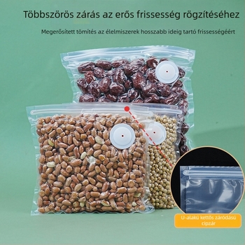 Fejlesztett élelmiszer-vákuum tasak texturált szeleppel a főtt ételek frissességének megőrzéséhez