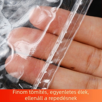 Három oldalú cipzáros átlátszó PVC csomagoló tasak függönyökhöz és ablakanyaghoz – porvédett és vízálló