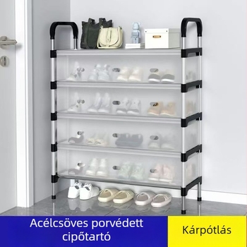 Porálló cipőállvány, masszív és tartós, vastagított kialakítású, több szintes cipőszekrény nagy kapacitással, kollégiumokhoz és albérletekhez