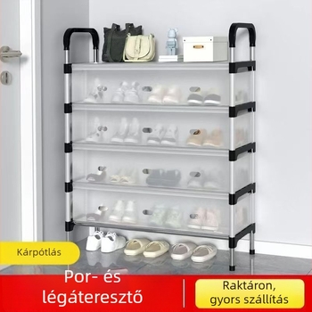 Porálló cipőállvány, masszív és tartós, vastagított kialakítású, több szintes cipőszekrény nagy kapacitással, kollégiumokhoz és albérletekhez