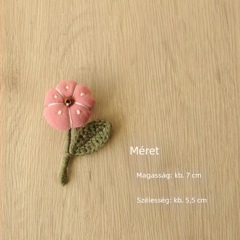 Őszi–téli vintage tök formájú brooch, 3D virágos dizájn
