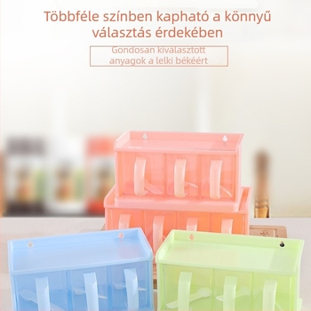 Nagy kapacitású fűszerdoboz, fiókos, falra szerelhető, só és nátrium-glutamát tárolására