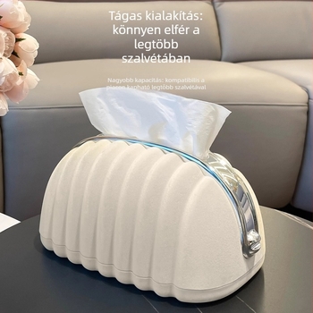 Nappaliba szánt zsebkendő-doboz, luxus műanyag, elegáns, multifunkcionális asztali tároló