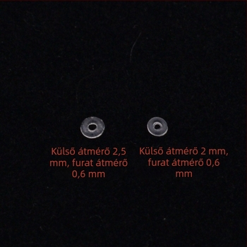 Átlátszó szilikon elválasztó gyöngyök karkötőkhöz és nyakláncokhoz, 2 mm és 2,5 mm, kristály- és gyöngy díszítés