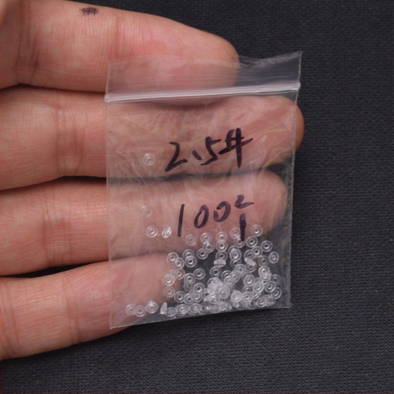 Átlátszó szilikon elválasztó gyöngyök karkötőkhöz és nyakláncokhoz, 2 mm és 2,5 mm, kristály- és gyöngy díszítés