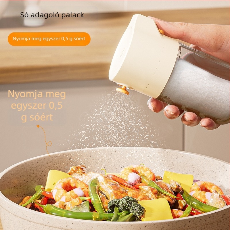 Precíz sóadagolóval ellátott sótartó és fűszertartó üvegkészlet a konyhához