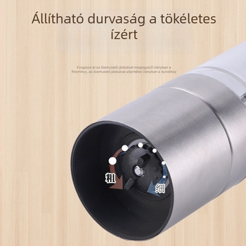 Kézi rozsdamentes acél borsőrlő kettős fejjel, mini fűszertartó palackkal (szecsuáni bors)