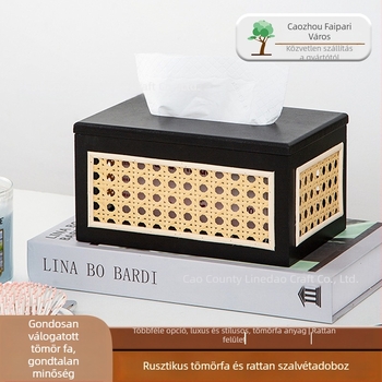Bőr szalvétadoboz nappaliba – modern minimalist dizájn az asztalra