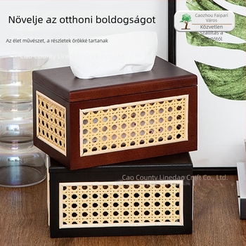 Bőr szalvétadoboz nappaliba – modern minimalist dizájn az asztalra
