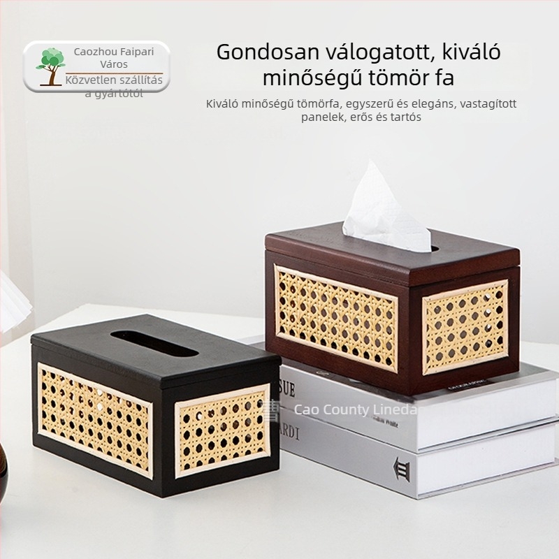 Bőr szalvétadoboz nappaliba – modern minimalist dizájn az asztalra