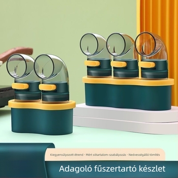 Só- és fűszeradagoló üvegkészlet otthoni konyhához, nedvességálló, zárható üvegek