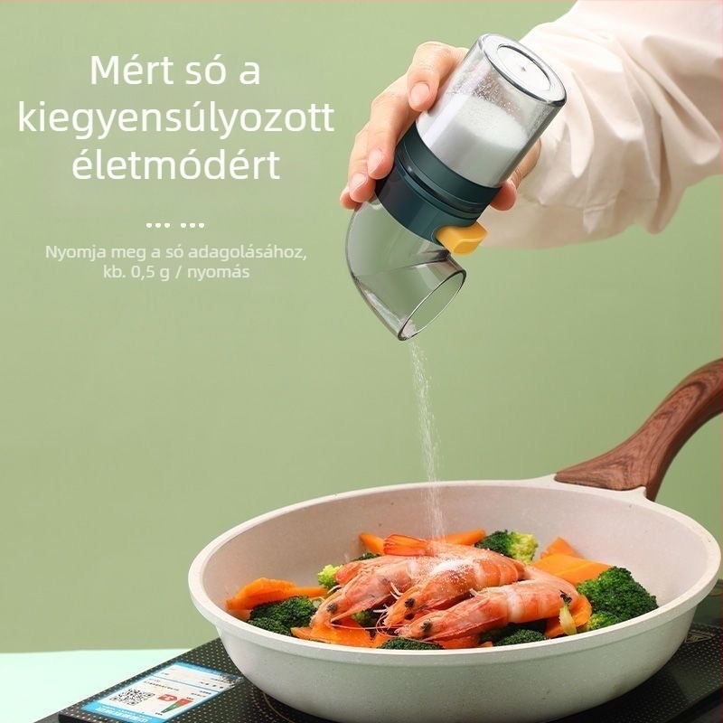 Só- és fűszeradagoló üvegkészlet otthoni konyhához, nedvességálló, zárható üvegek