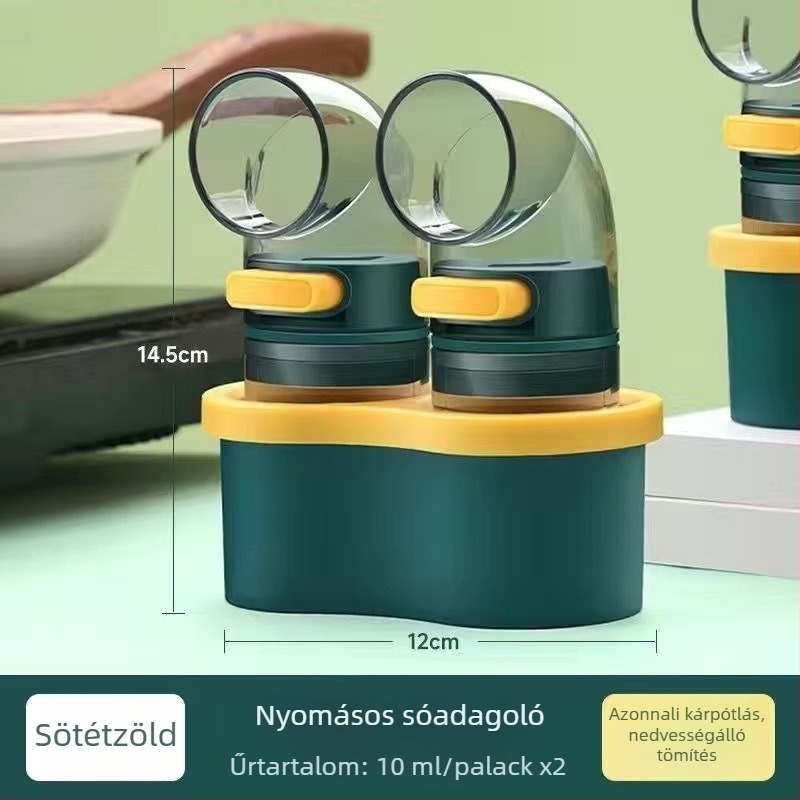 Só- és fűszeradagoló üvegkészlet otthoni konyhához, nedvességálló, zárható üvegek