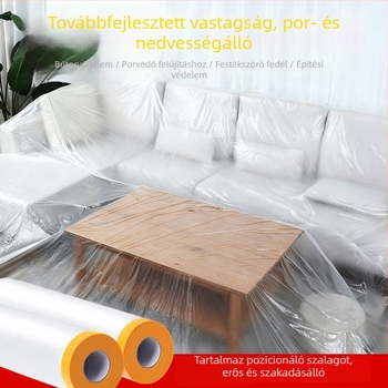 Egyszer használatos porvédő huzat bútorok védelmére felújítás közben