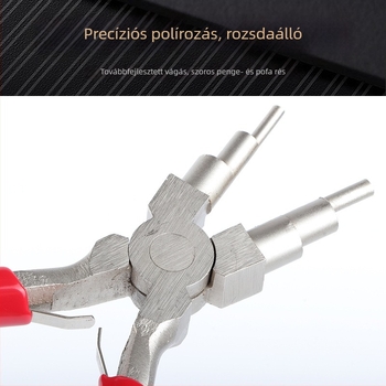 6 hüvelykes huzalozó fogó, 6 szakaszos, kör végi ékszerfogó, U- alakú DIY tekerő eszköz