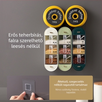 Falra szerelhető fűszertároló készlet – só és nátrium-glutamát