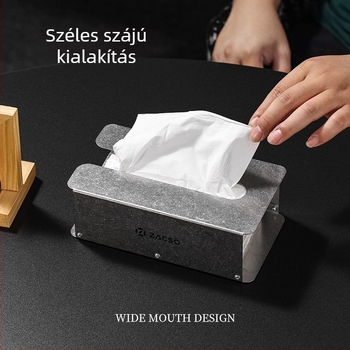 Vastagított retro hópehely mintás rozsdamentes acél papírzsepi doboz, 304-es rozsdamentes acélból, éttermeknek, szállodáknak, asztalra és fürdőszobába