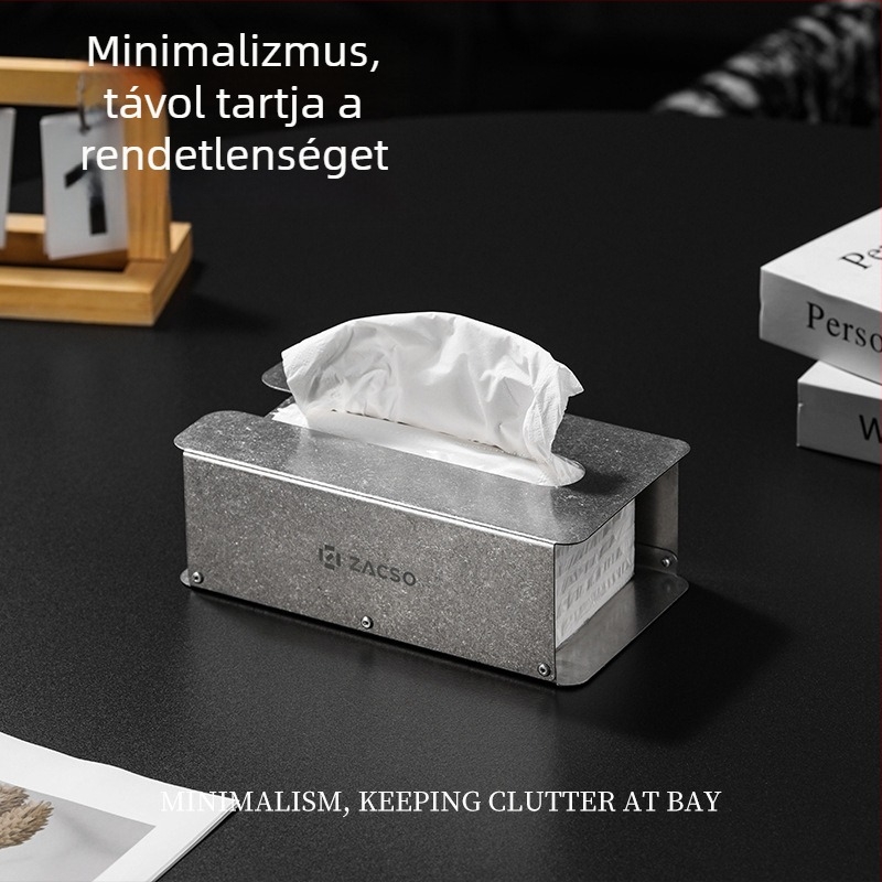 Vastagított retro hópehely mintás rozsdamentes acél papírzsepi doboz, 304-es rozsdamentes acélból, éttermeknek, szállodáknak, asztalra és fürdőszobába